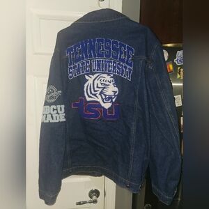 NWT Unisex Tennessee State University Dark-colored Denim Jacket